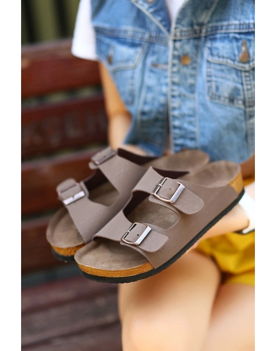 Rıno Kahverengi Nubuk Terlik