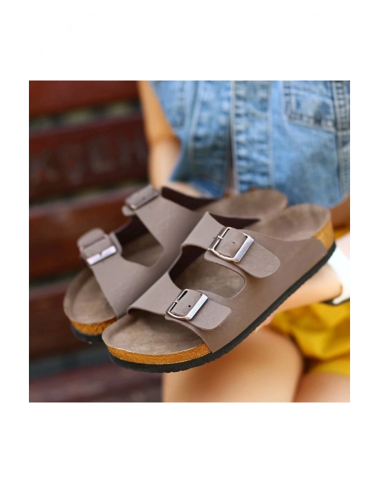 Rıno Kahverengi Nubuk Terlik