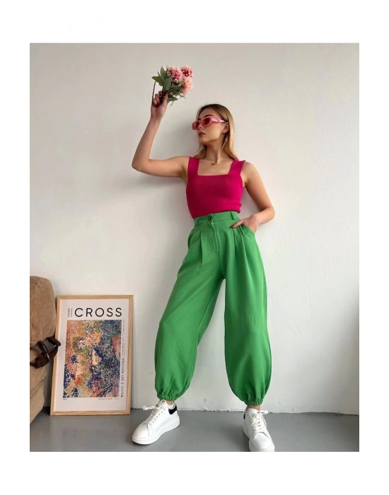 Şalvar pantolon yeşil s23202