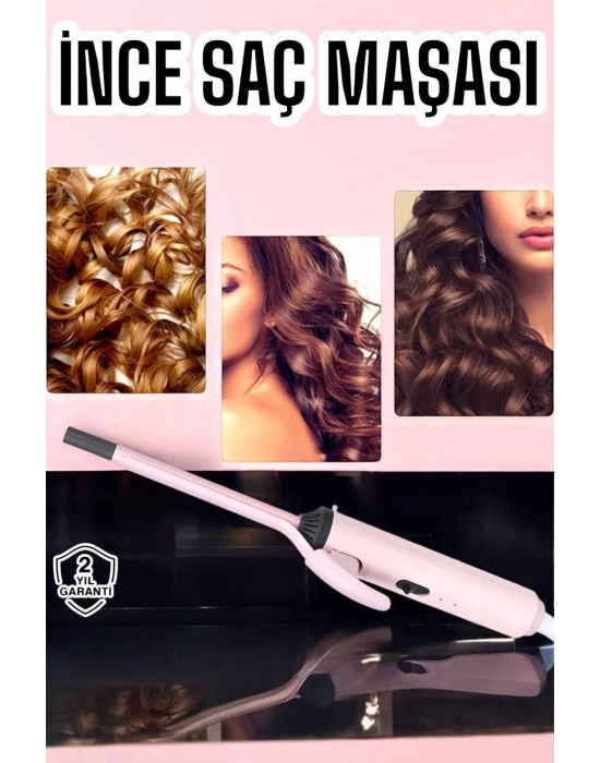 Saç Maşası 10Mm İnce Bukleler İçin Yıpranma Önleyici İyon Özelliği