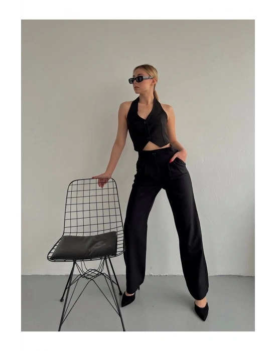 Palazzo pantolon siyah s23211