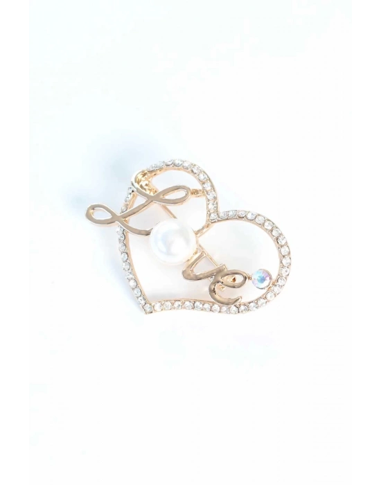 BFS Zirkon Taşlı Metal Broş