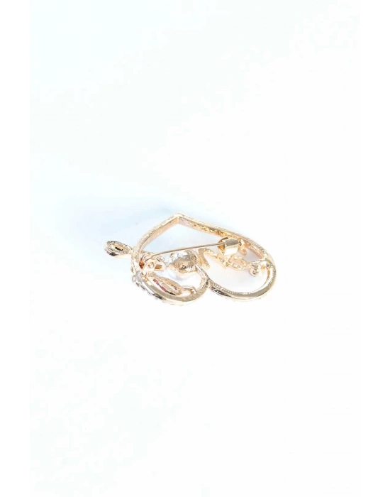 BFS Zirkon Taşlı Metal Broş