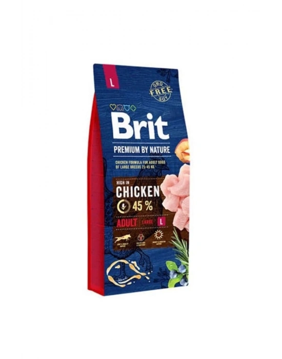 Brit Premium Nature Büyük Irk Tavuklu Yetişkin Köpek Maması 15 Kg