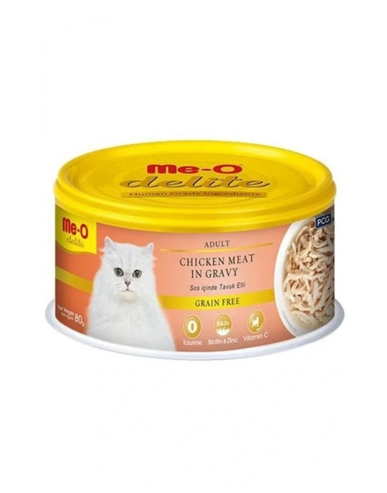 Meo Delite Tahılsız Soslu Tavuk Etli Yetişkin Konserve Kedi Maması 80 Gr