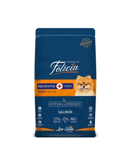 Felicia Düşük Tahıllı Hipoalerjenik Somonlu Küçük Irk Yetişkin Köpek Maması 3 Kg