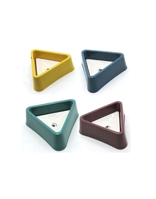 Ally Paws Single Üçgen Kedi Ve Köpek Mama Ve Su Kabı 900 Ml