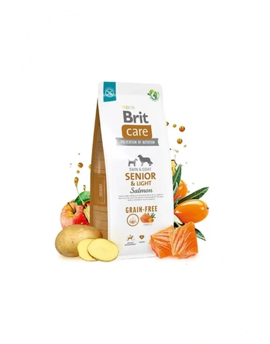 Brit Care Senior Light Tahılsız Somonlu Yaşlı Diyet Köpek Maması 12 Kg