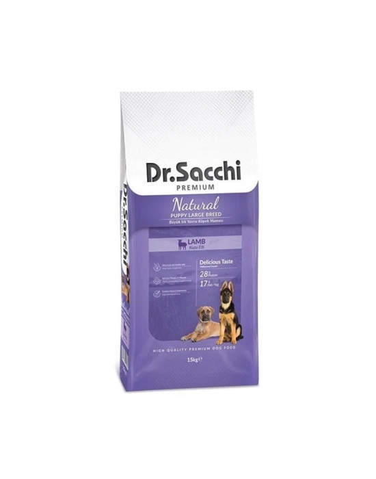 Dr.Sacchi Puppy Büyük Irk Kuzu Etli Yavru Köpek Maması 15 Kg