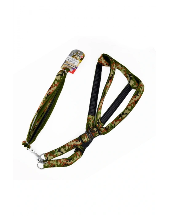 Euro Dog Uzatmalı Göğüs Tasması Kamuflaj Desenli Xlarge