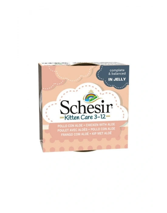 Schesir Kitten Tavuk Ve Aloeveralı Yavru Konserve Kedi Maması 85 Gr
