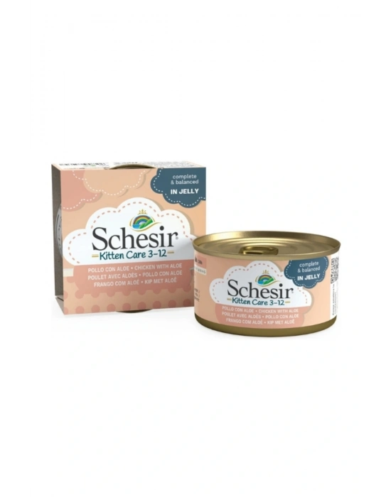 Schesir Kitten Tavuk Ve Aloeveralı Yavru Konserve Kedi Maması 85 Gr