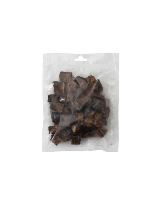 Kurutulmuş Küp Şeklinde Dana Akciğer Köpek Ödül Maması 2 Cm 100 Gr