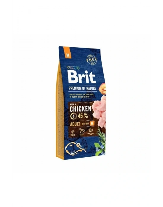 Brit Premium By Nature Adult Orta Irk Tavuklu Yetişkin Köpek Maması 15 Kg