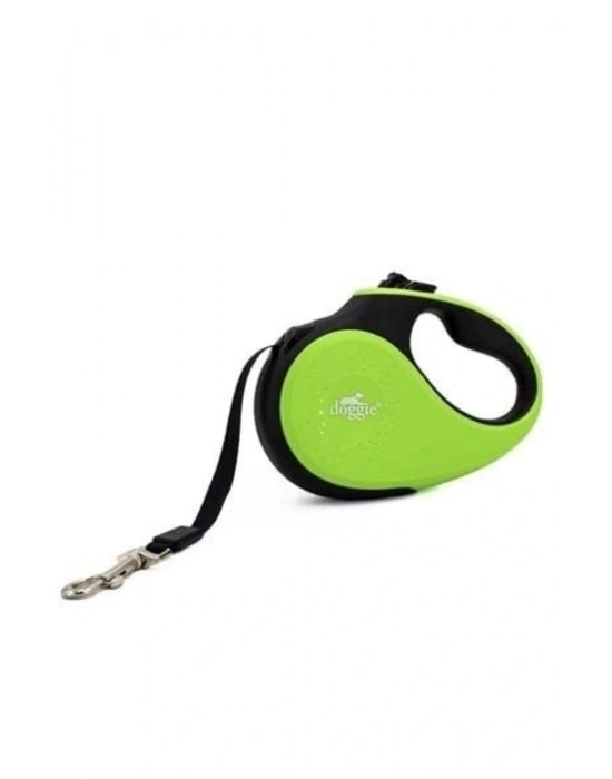 Doggie Soft Otomatik Köpek Uzatma Tasması Medium Yeşil 25 Kg 5 Mt
