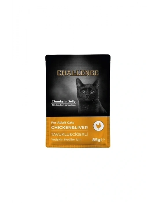 Challenge Tavuklu Ve Ciğerli Pouch Yetişkin Konserve Kedi Maması 85 Gr