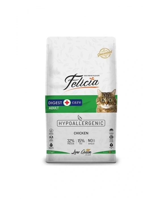 Felicia Düşük Tahıllı Hipoalerjenik Tavuklu Yetişkin Kedi Maması 12 Kg