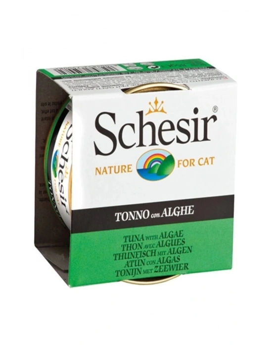 Schesir Ton Balıklı Ve Deniz Bitkili Jöleli Konserve Kedi Maması 85 Gr