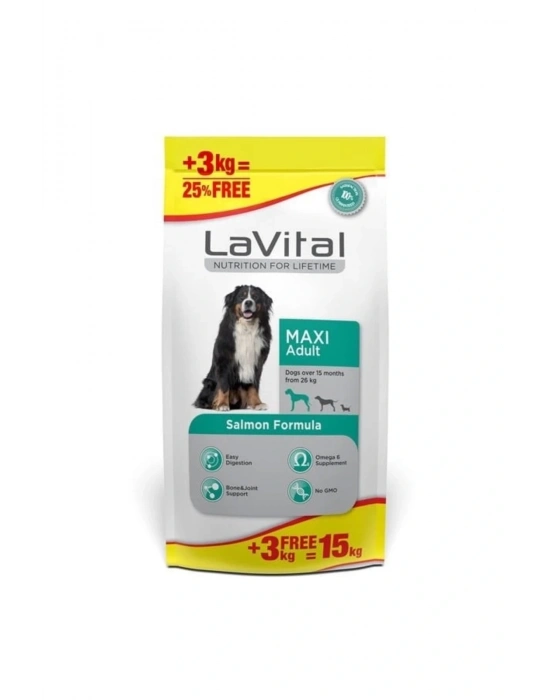 Lavital Maxi Somonlu Yetişkin Köpek Maması 15 Kg