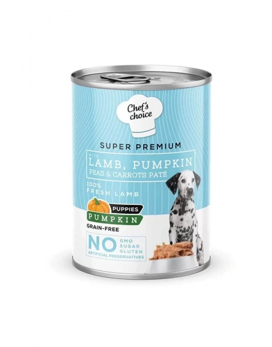 Chefs Choice Kıyılmış Kuzu Etli Ve Balkabaklı Yavru Köpek Konservesi 400 Gr