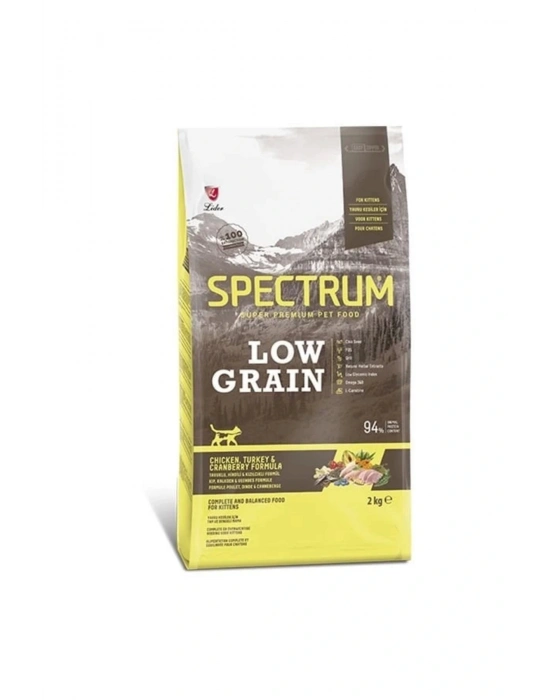 Spectrum Düşük Tahıllı Tavuklu Hindili Ve Yaban Mersinli Yavru Kedi Maması 2 Kg