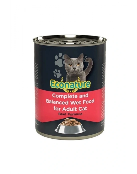 Econature Sığır Etli Yetişkin Konserve Kedi Maması 400 Gr