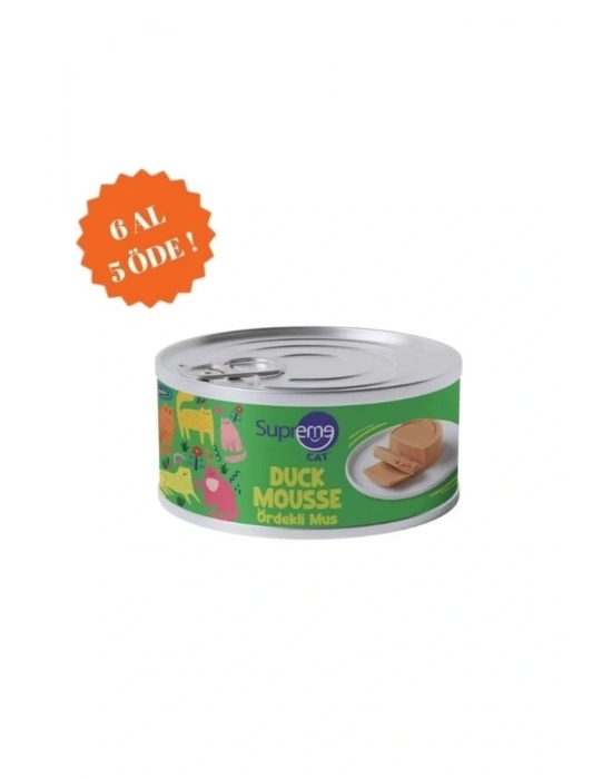 Supreme Cat Püre Ördekli Yetişkin Konserve Kedi Maması 510 Gr 6 Al 5 Öde