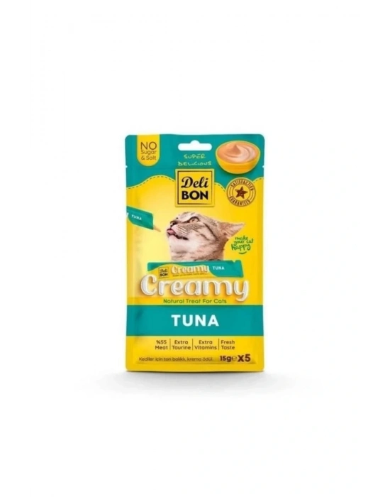 Creamy Ton Balıklı Sıvı Ödül Maması 5X15 Gr