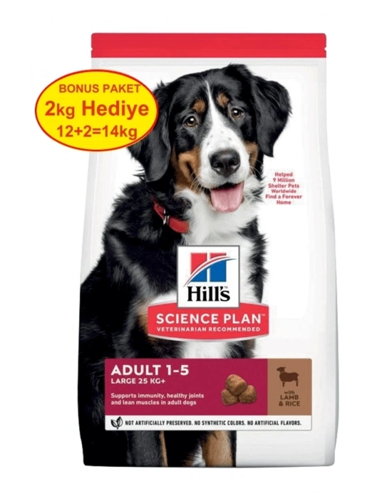 Hills Büyük Irk Kuzu Etli Yetişkin Köpek Maması 12+2 Kg Hediyeli