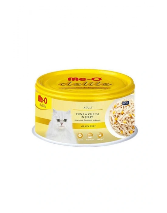 Meo Delite Tahılsız Jöle Içinde Ton Balıklı Ve Peynirli Yetişkin Kedi Konservesi 80 gr X 1 Adet