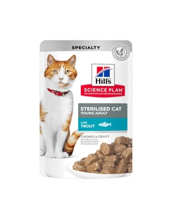 Hills Sterilised Alabalıklı Pouch Kısırlaştırılmış Konserve Kedi Maması 85 Gr