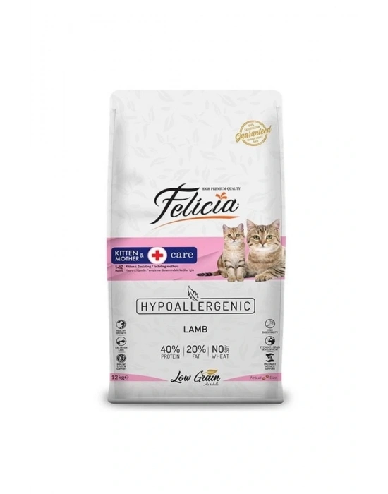 Felicia Hipoalerjenik Kuzu Etli Anne Ve Yavru Kedi Maması 12 Kg