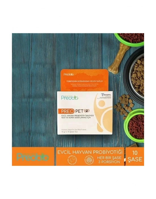 Pet Kedi Köpek ve Evcil Hayvan Toz Probiyotik Takviyesi 10x10 Gr