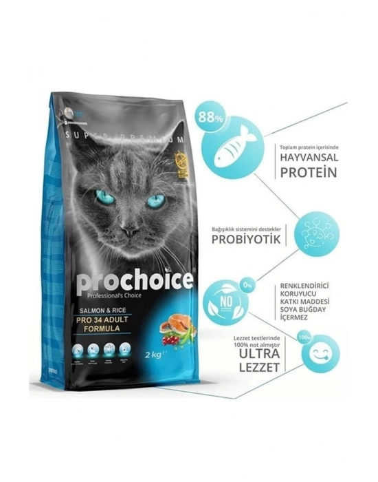 Pro Choice Pro 34 Adult Somonlu Yetişkin Kedi Maması 15 Kg