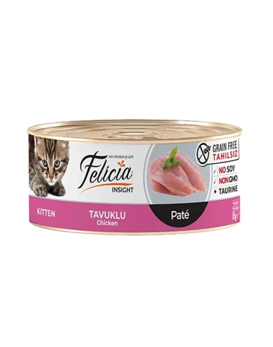 Felicia Tahılsız Tavuklu Kıyılmış Yavru Konserve Kedi Maması 85 Gr