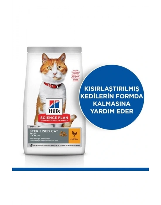 Hills Young Sterilised Tavuklu Kısırlaştırılmış Kedi Maması 8+2 Kg