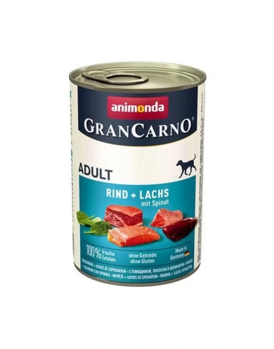 Animonda Gran Carno Sığır Etli Ve Ispanaklı Yetişkin Köpek Konservesi 400 Gr