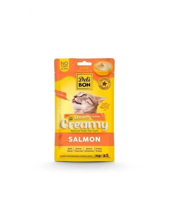 Creamy Somonlu Sıvı Ödül Maması 5X15 Gr