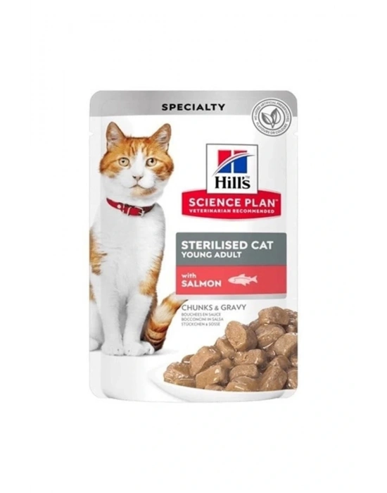 Hills Sterilised Somonlu Pouch Kısırlaştırılmış Konserve Kedi Maması 85 Gr