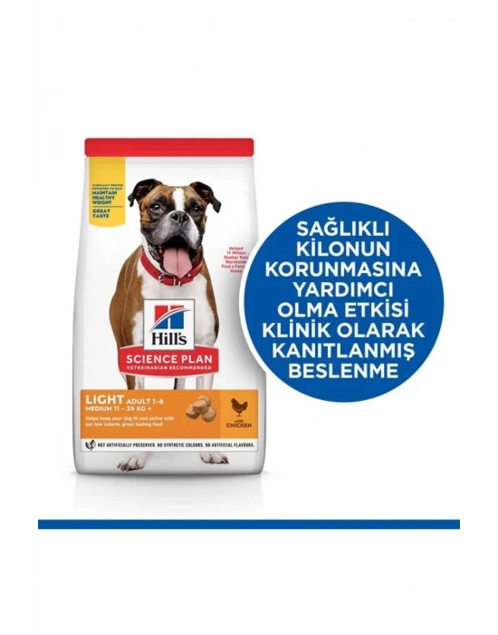 Hills Light Orta Irk Tavuklu Diyet Köpek Maması 14 Kg