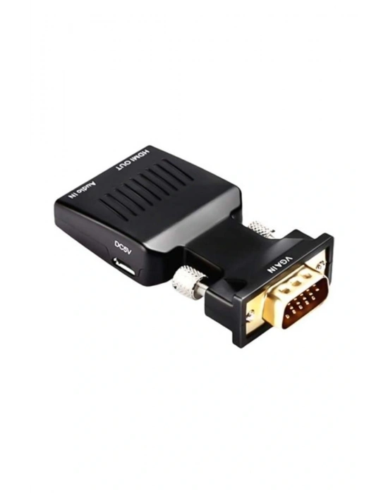 Powermaster Pm-4276 Vga To Hdmı Görüntü Ses Çevirici Audio Girişli Adaptör 1080Hd 5V1A Mini Usb Güç