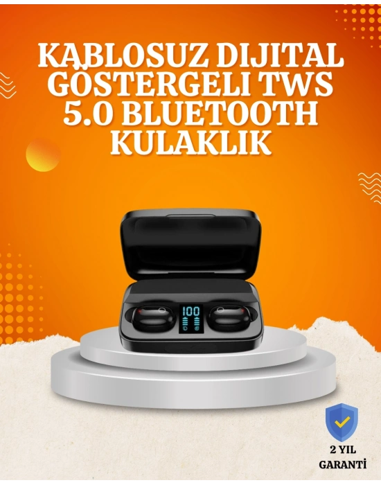 ® 1800 mAh Güçlü Şarj Kutusu ile Bluetooth Kulaklık Seti