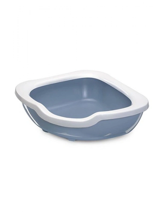 Fred Köşe Açık Kedi Tuvaleti Mavi 50x65x15.5 Cm