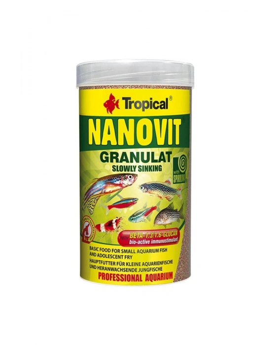 Tropical Nanovit Granulat Tetra Balıkları Için Granül Balık Yemi 100 Ml 70 Gr