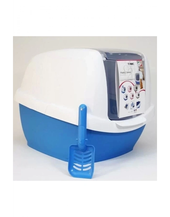 İmac Maddy Junior Üstü Açılır Kapalı Kedi Tuvaleti Mavi 57X43X41 Cm