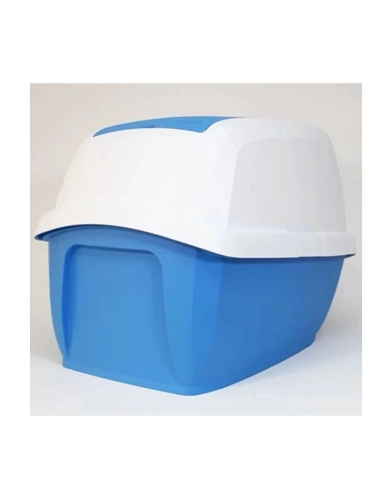 İmac Maddy Junior Üstü Açılır Kapalı Kedi Tuvaleti Mavi 57X43X41 Cm