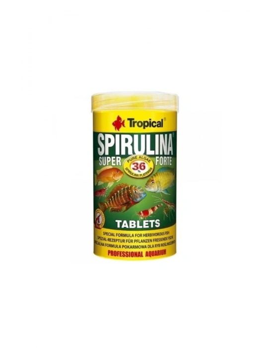 Tropical Spirulina Süper Forte Tablet Yoğun Spirulina İçerikli Tablet Balık Yemi 50 Ml 36 Gr
