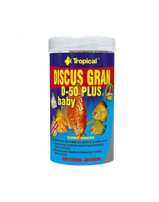 Tropical Discus Gran D-50 Plus Baby Yavru Discus Balıkları Için Renklendirici Granül Balık Yemi 250