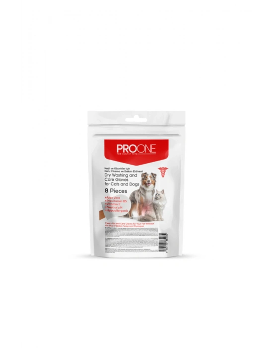 Kedi ve Köpekler için Kuru Yıkama ve Bakım Eldiveni 8 Adet