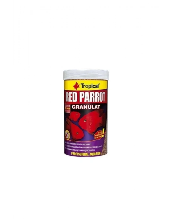 Red Parrot Granulat Kırmızı Papağan Balıkları için Granül Balık Yemi 250 Ml 100 Gr